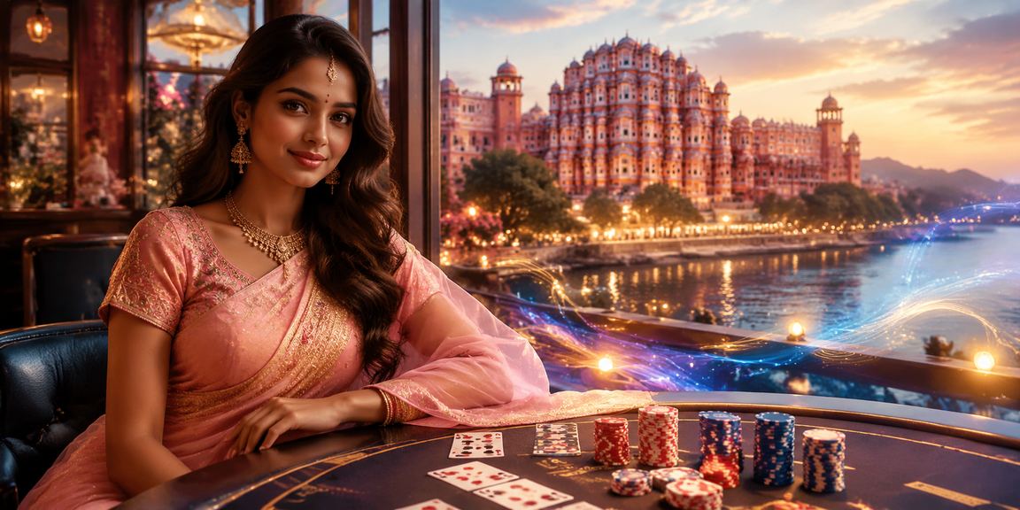Player in Jaipur enjoying Baccarat on mobile device